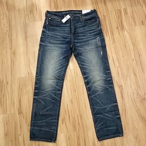 American Eagle Dark Indigo Wash Slm Straight 34/32